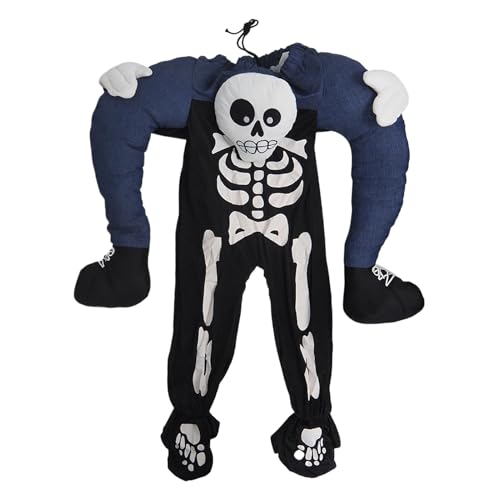 Jlobnyiun Disfraz de esqueleto de Halloween | Ropa de divertida, disfraz de esqueleto para adultos, para cosplay, eventos, reuniones familiares, cumpleaños, escenarios, espectáculos escolares