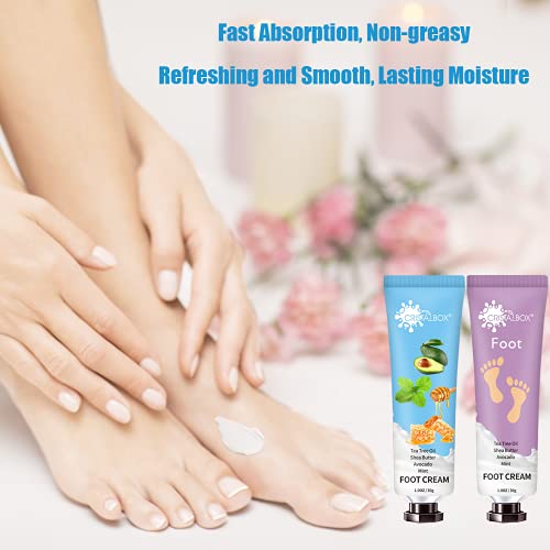 10 Pack Foot Cream for Dry Cracked Feet,Cracked Heel Repair,Deep Moisturizing Foot Care Lotion for Women and Men-Smooth and Soften Cracked Feet,Itchy Feet-Mini Foot Lotion Travel Size Gift Set