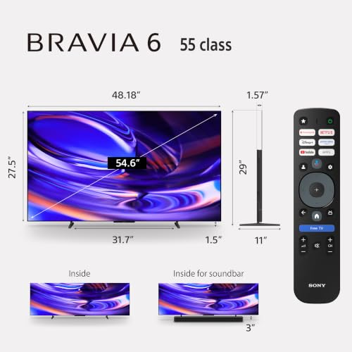 Sony 55 Inch BRAVIA 6 OLED 4K HDR Smart Google TV with Gemini (K-55A60) - image 2
