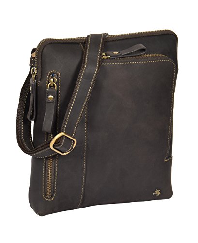 Sac épaule cuir marron HOL64 pour organiser vos trajets quotidiens avec votre iPad