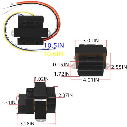 Transformateur 24 V alternatif 60 VA pour commande CVC et modèle 90-T60C3 - 4