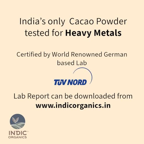 INDIC ORGANICS Artisanal Cacao Powder From Tulunadu Region Of Karnataka & Kerala | Non-Alkalized, Unsweetened, Slow Roasted & Minimally Processed | For Hot Chocolate & Baking(250 Grams)