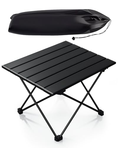 Torlaist Portable Folding Camping Table Light Small Compact Aluminum Beach Table with Carrying Bag for Outdoor Small Camping Table for Beach Hiking Fishing Cooking Dining Picnic Camping