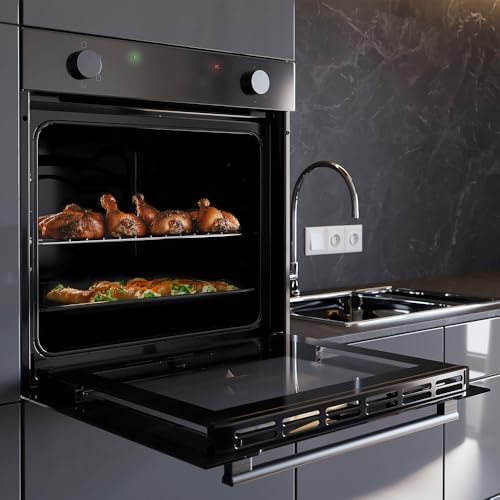 Miniatura 5 de Cecotec Horno Integrable Convencional De 77l Bolero Hexa C126001 Glass Black. 2800w, 5 Funciones, Bajo Consumo, Luz Interior, Steam Assist, Steam Easyclean, Puerta Fría Con 2 Cristales
