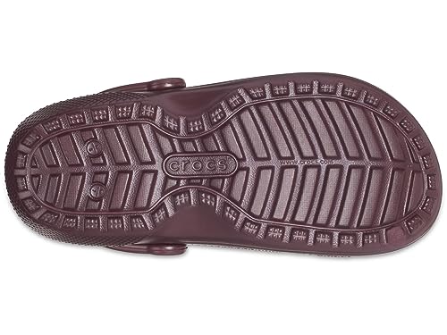 Image of Crocs Unisex Classic Lined Clog | Fuzzy Slippers, Dark Cherry, 10 US Men