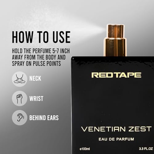 Image of Red Tape Venetian Zest Eau De Parfum for Men 100ml | Premium Long-Lasting Perfume | Fresh & Elegant Scent | Luxury Fragrance for Men | Ideal for Gifting | Best Gift for Him
