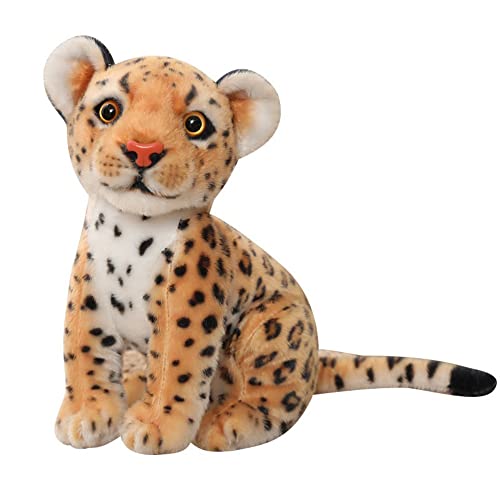 NatureMan 9inches Cheetah Plush Toy,Cute & Lifelike Cheetah Stuffed Animals Plush Toy,Gifts for Boys and Girls (Brown)