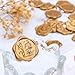 SWANGSA Brand 50pcs Antique Gold Initial Letter L Wax Seal Stickers, Waterproof, Self-Adhesive, for Wedding Invitation, Envelope, Card, Party Decoration