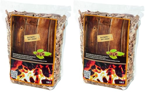RÖSLE Copeaux de Fumage Hêtre, 750 g, pour boîte de Fumage et fumoir, Barbecue à Charbon et à gaz, Fume Beaucoup, Bois Naturel (Lot de 2)