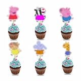 Pepa Pig Cupcake Toppers – Fun & Colorful Party Decoration Birthdays | Perfect for Themed Parties & Dessert Table Displays