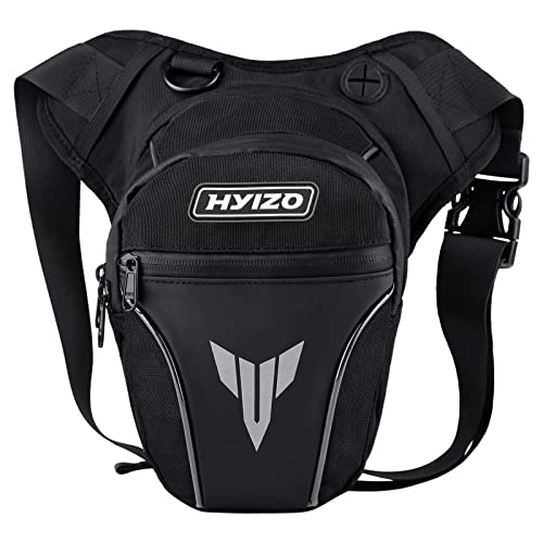 Hylzo Sac de Jambe de Moto Sac de Taille en Tissu Oxford Sacs de Jambe de Grande capacité Sac de Taille Respirant Sac de Jambe éclaboussant Sacs de Taille réglables pour Hommes