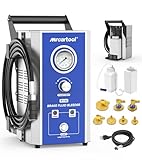 MR CARTOOL F118 Electric Brake Bleeder Kit, 110V Automotive Brake Fluid Oil Exchanger Machine with 7 Master Cylinder Adapters for Honda Toyota