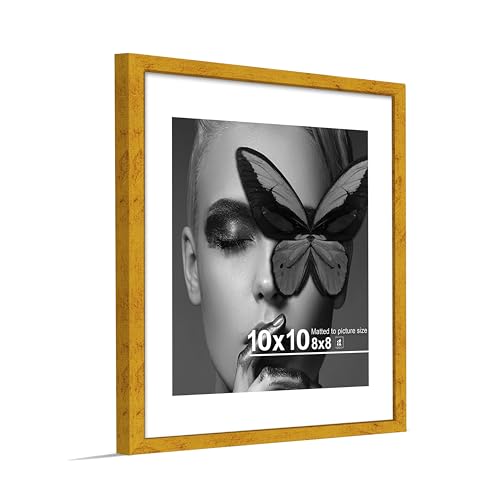 Image of Art Street Premium Photo Frame for living room, Classic Aesthetic Design Photo Frames for Photograph, Art Work, Kids Room Set of 6 (10x10 Inch, Gold)