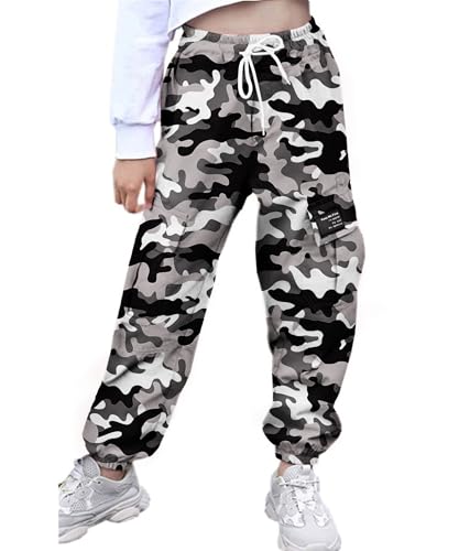 Image of AOWKULAE Girls & Women's Casual Cargo Jogger Pants, 6 Years - Women 3XL