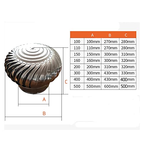 Extractor de chimenea giratorio inoxidable de 110 mm para ventilación 6