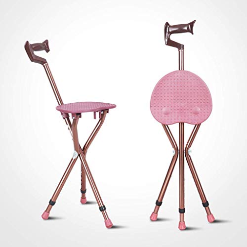 Bastón plegable con asiento para mayores y senderismo silla portátil aluminio
