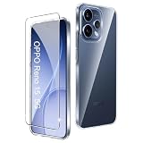 CAUHENYEE Trasparente Cover per OPPO Reno 15 5G Custodia, con 1 Pezzi Schermo in Vetro Temperato, Cover Sottile e Morbida in TPU Trasparente