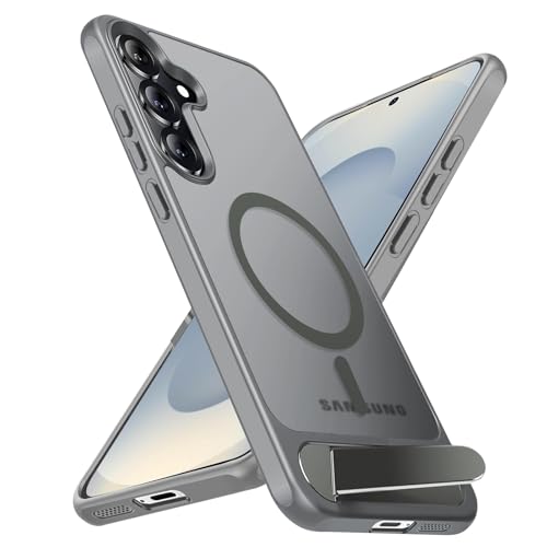 Coque Samsung S25 MagSafe robuste et fine en titane gris contre les chutes du quotidien