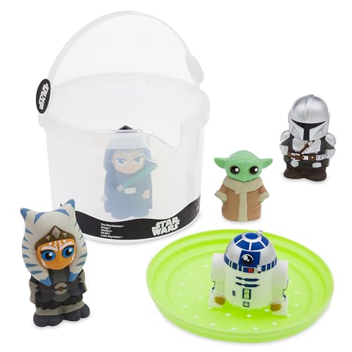 Image of Disney Store Official Bath Set (Star Wars: The Mandalorian) - Kids Bathtub Accessories - Includes Beloved Disney Characters - Colorful and Fun Bath Time Toys for Kids - Suitable for All Ages
