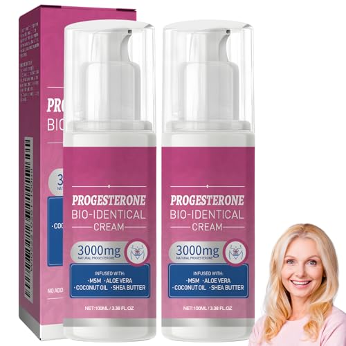 2 Pcs Östrogen Creme Mit Hormone Progesteron Creme Östrogen Gel Wechseljahre Estrogen Cream Estradiol Gel Nährend Pflegend Emotionen Regulieren Entspannt Körper Geist Für Gesicht Hals Beine 100ml