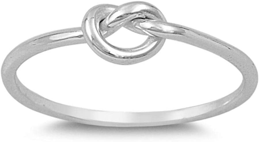 Sac SilverCHOOSE YOUR COLOR Sterling Silver Knot Ring