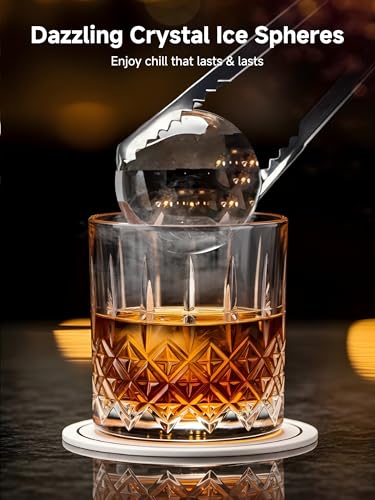 Image of 2 inch Clear Ice Ball Maker with ClearCore Technology,155pcs /Day,4 Ice Balls in 39 Mins,Countertop Sphere Maker with Automatic Water Supply&Self-Cleaning,Enhanced Insulation for Whiskey & Bourbon