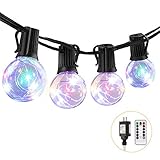 ECOWHO 30 LED Globe String Lights with G40 Light Bulbs UL Listed 32FT Indoor Outdoor Patio Garden Lawn Use (Multicolor Globe String Lights (Multicolor G40)