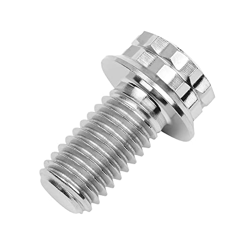Image of Titanium Flange 12 Point Head M8 x15 20 25 30 35 40 45 50 55 60 65mm Screw Bolt Pack of 4 (M8x15mm, Normal Titanium)
