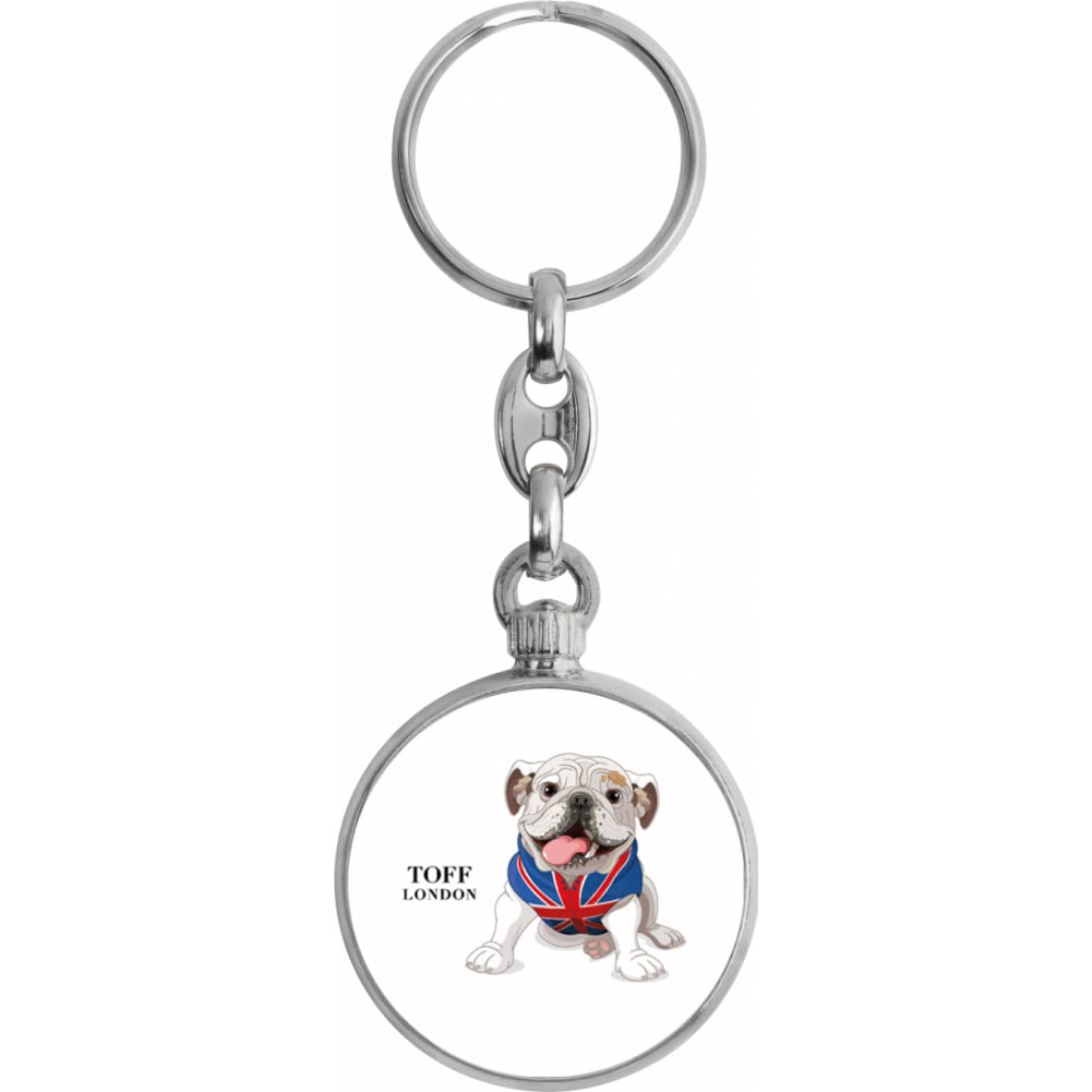 Toff London English Bulldog Dog Keyring