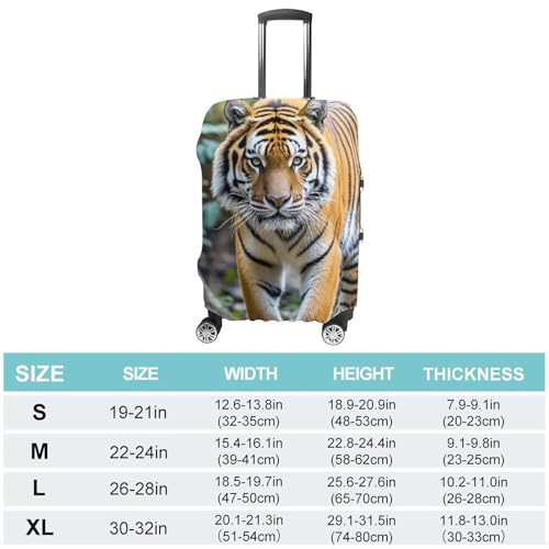 Tiger Luggage Cover, Elastic Luggage Protector Fits 19-32in Suitcases, Washable & Anti-Scratch Suitcase Cover for Men Women XL2