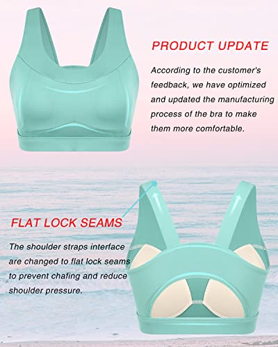 Image of RUNNING GIRL High Impact Sports Bras for Women,Racerback Running Bra Workout Crop Tank Tops Longline Sports Bra Push up