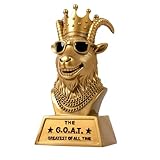 Goat Trophy Winner Award - Handmade 6 Inch Funny Greatest of All Time Trophy for Fantasy Football Champion, Office MVP, Employee Recognition, Boss & Coworker,Winner & Gag Gifts for Men, Friends