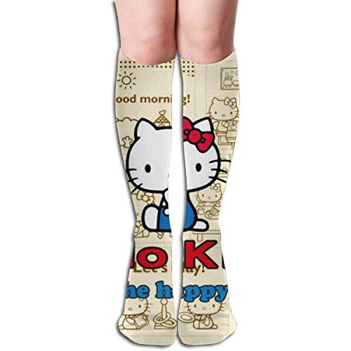 Women'S Casual Knee High Socks,Hello Kitty Novelty Fashion Soft Cotton Socks