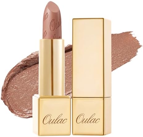 OULAC Metallic Shine Glitter Lipstick, Purple High Impact Lipcolor, Lightweight Soft and Ultra Hydrating, Long Lasting, Vegan & Cruelty-Free, Full-Coverage Lip Color 4.3 g/0.15 oz Love Particle(03)
