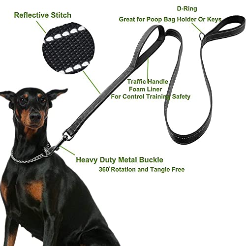 Reflective Dog Lead with Soft Padded Handle for Training, Lead for Large and Medium Dogs, 5 m/10 m/20 m/15 m/30 m, 1 Inch Wide, Black (1.5 m x 2.5 cm) - Image 3