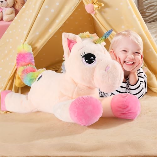 Tezituor 43'' Big Unicorn Plush Toys,Off-White Unicorn Stuffed Animals by Tezituor - Used condition - Image 6
