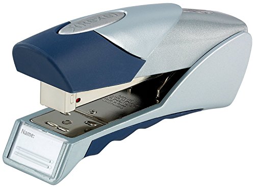 Image of Rexel Gazelle Half Strip Stapler, 25 Sheet Capacity, Plastic Body, Blue and Silver, 2100011