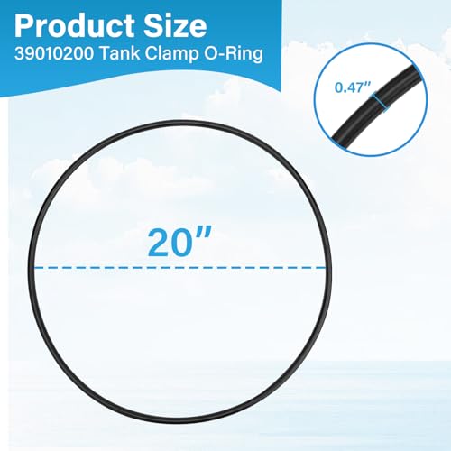 39010200 Tank Clamp O-Ring Replacement for Pentair CCP 240/320/420/520 Clean&Clear Plus Fiberglass-Reinforced Polypropylene Tank Filters, Pool Filter Sealing Ring fit FNSP24/36/48/60 FNS Plus Filter - Thumbnail 2