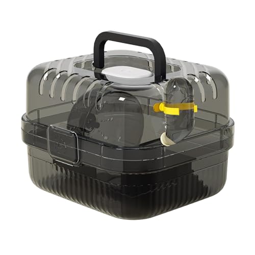 Cage pour hamster et rongeur portable noire avec accessoires - 2