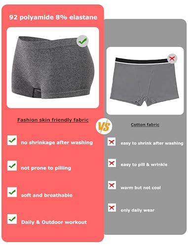 Womens Boyshorts Underwear Seamless Boxer Briefs Full Coverage Soft Stretch Boxer Shorts For Women 4 Pack