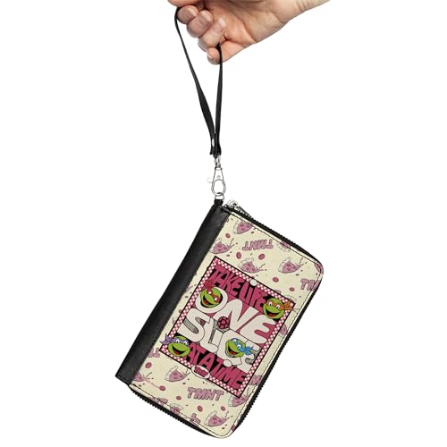 Buckle-Down Nickelodeon Wallet, Zip Around, Teenage Mutant Ninja Turtles Take Life One Slice at a Time, Vegan Leather2