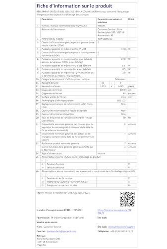 Philips 40PFS6000 HD LED Smart TV - Écran 40 Pouces avec Pixel Plus, Plateforme Titan OS et Son Dolby Digital - Compatible Alexa et Assistant Vocal Google