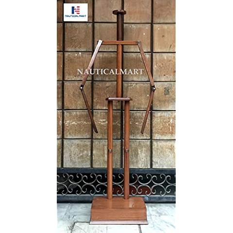 NauticalMart Medieval Full Suit of Armor Wooden Display Stand (Brown) Cover