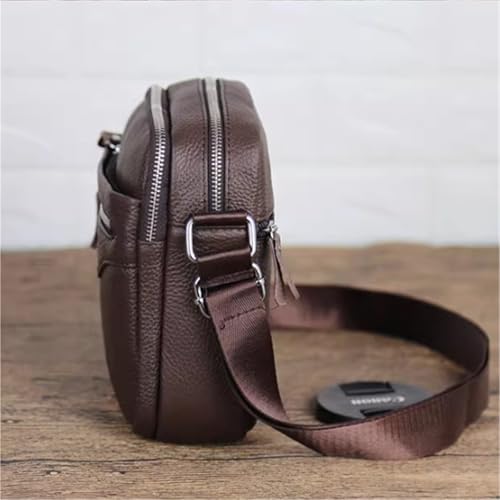 Mini Crossbody Messenger Bag, Leather, Business Sport Travel Multifunctional Shoulder Bag, Waterproof, for Men4