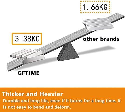 GFTIME 38,9cm Flavorizer Bar 7636 für Spirit E-310/320/330 (2013-Current), Spirit II E/S 310 & 210 Serie Gasgrill (mit vorderen Brennerknöpfen), Edelstahl Hitzeplatte Ersatzteile