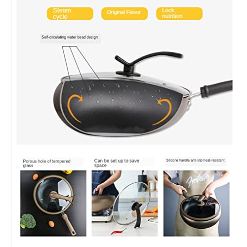 Wok con mango desmontable y tapa de vidrio templado miniatura 7