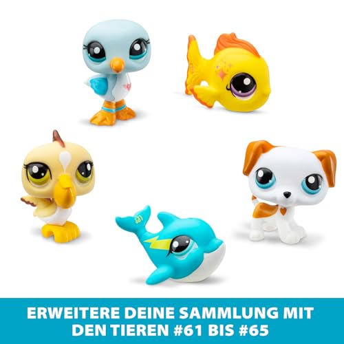 Littlest Pet Shop - Sammler-Set Strandthema - 5 Tiere und Zubehör - Offizielle Lizenz - Set LPS mit niedlichen Tierfiguren - Mini… – Ansicht 4