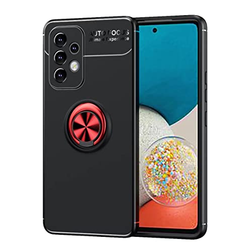 Wuzixi Funda para Huawei Nova Y60,Soporte Giratorio de 360 °, TPU Suave, a Prueba de Golpes,Carcasa para Huawei Nova Y60 Fundas.Negro+Rojo