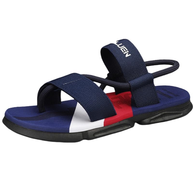 Men's Letters Print Open Toe, Lightweight Non Slip Summer Sandals For Outdoor Casual