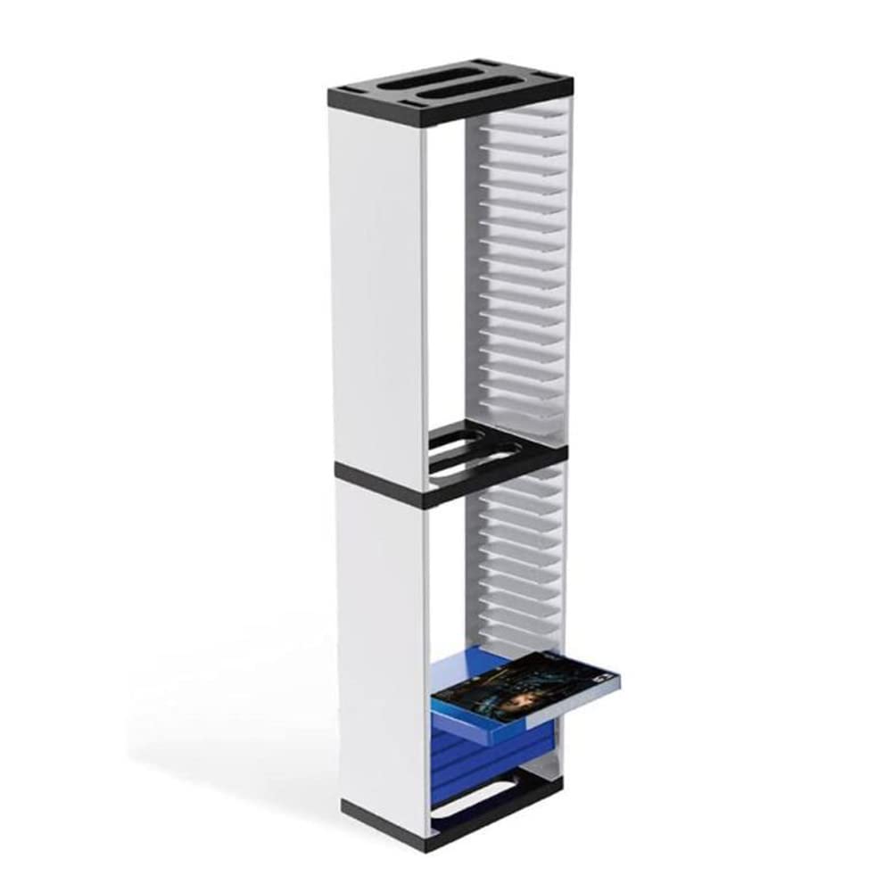 N / B Cd Shelf, Game Storage Tower Holder, 36 Tier Shelving, Game Disk Rack and Controller Organizer Compatible for Ps5, Ps4, for Home, Office